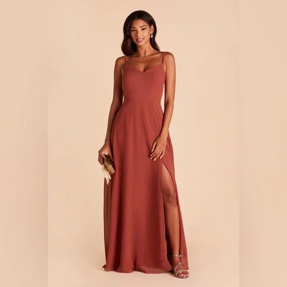 Birdy Grey | Dresses | Birdy Grey Devin Convertible Dress Chiffon Spice  Medium New Nwt Bridesmaid Slit | Poshmark
